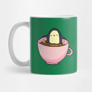 Penguin chilling in a cup of coffee Mug